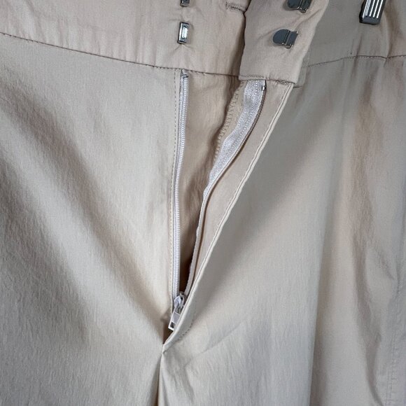 Mango Khaki Lightweight Wide Leg Trousers Size - Picture 7 of 11